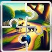 Cats and Dogs Slide Puzzle